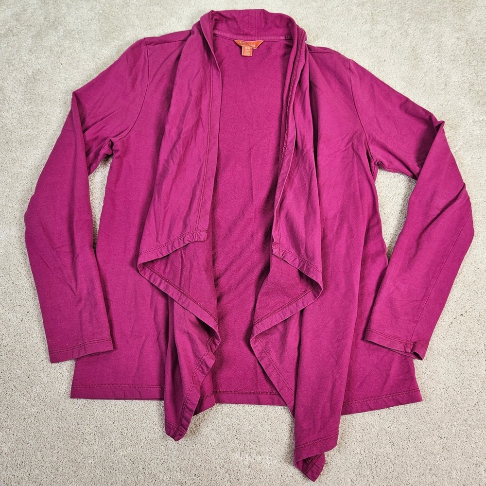 Women's Tommy Bahama Relax Sz Medium Open Front Waterfall Cardigan Flowy Stretch